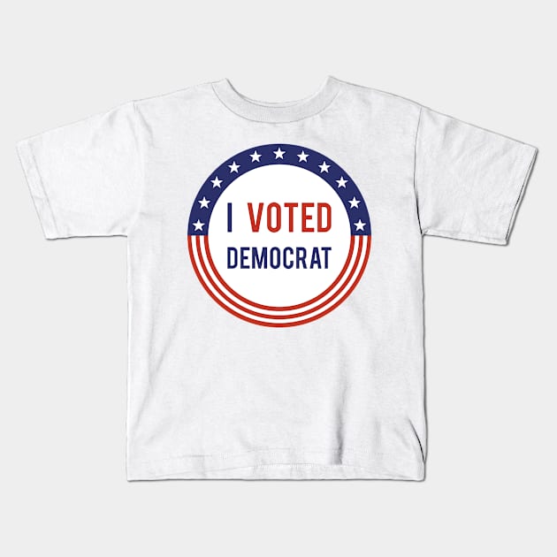 I Voted Democrat Kids T-Shirt by powniels